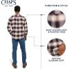 imageChaps Mens Classic Fit Long Sleeve Button Down Stretch Flannel Casual Woven ShirtDesert Khaki