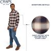 imageChaps Mens Classic Fit Long Sleeve Button Down Stretch Flannel Casual Woven ShirtDesert Khaki