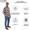 imageChaps Mens Classic Fit Long Sleeve Button Down Stretch Flannel Casual Woven ShirtDesert Khaki