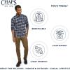 imageChaps Mens Classic Fit Long Sleeve Button Down Stretch Flannel Casual Woven ShirtNewport Navy
