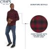 imageChaps Mens Classic Fit Long Sleeve Button Down Stretch Flannel Casual Woven ShirtPomegranate