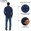 imageChaps Mens Classic Fit Long Sleeve Button Down Stretch Flannel Casual Woven ShirtRoyal Blue