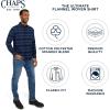 imageChaps Mens Classic Fit Long Sleeve Button Down Stretch Flannel Casual Woven ShirtRoyal Blue