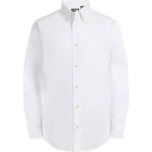 imageChaps Boys Long Sleeve Oxford ButtonDown Dress ShirtWhite