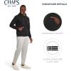 imageChaps Mens Everyday Classic Casual Super Soft Fleece Midweight Hooded SweaterAmerican Black