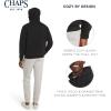 imageChaps Mens Everyday Classic Casual Super Soft Fleece Midweight Hooded SweaterAmerican Black