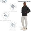 imageChaps Mens Everyday Classic Casual Super Soft Fleece Midweight Hooded SweaterAmerican Black