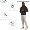 imageChaps Mens Everyday Classic Casual Super Soft Fleece Midweight Hooded SweaterCharcoal Heather