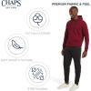 imageChaps Mens Everyday Classic Casual Super Soft Fleece Midweight Hooded SweaterDeep Mahogany