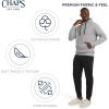 imageChaps Mens Everyday Classic Casual Super Soft Fleece Midweight Hooded SweaterLight Gray Heather