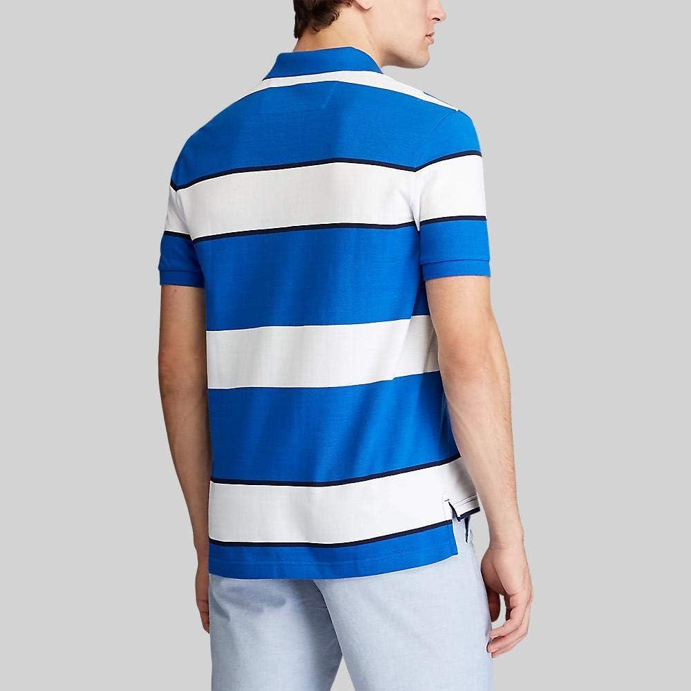 imageChaps Mens Classic Fit Cotton Mesh Everyday Polo ShirtBlue Multi