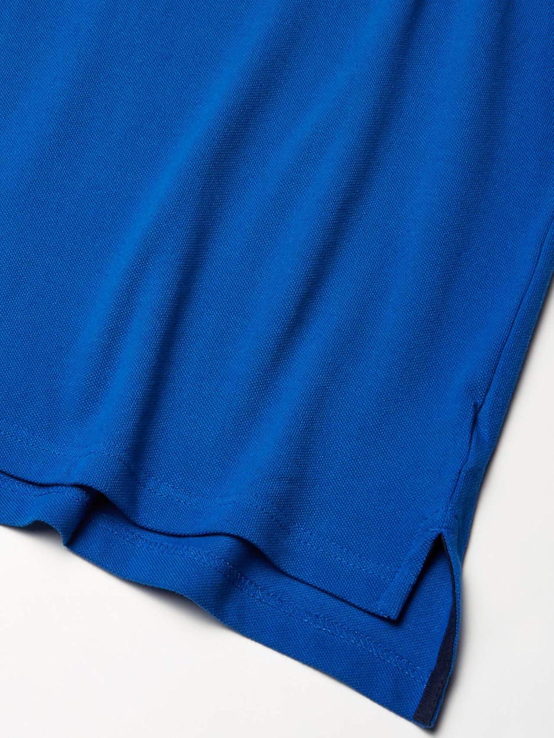 imageChaps Mens Classic Fit Cotton Mesh Everyday Polo ShirtLight Pacific Tide