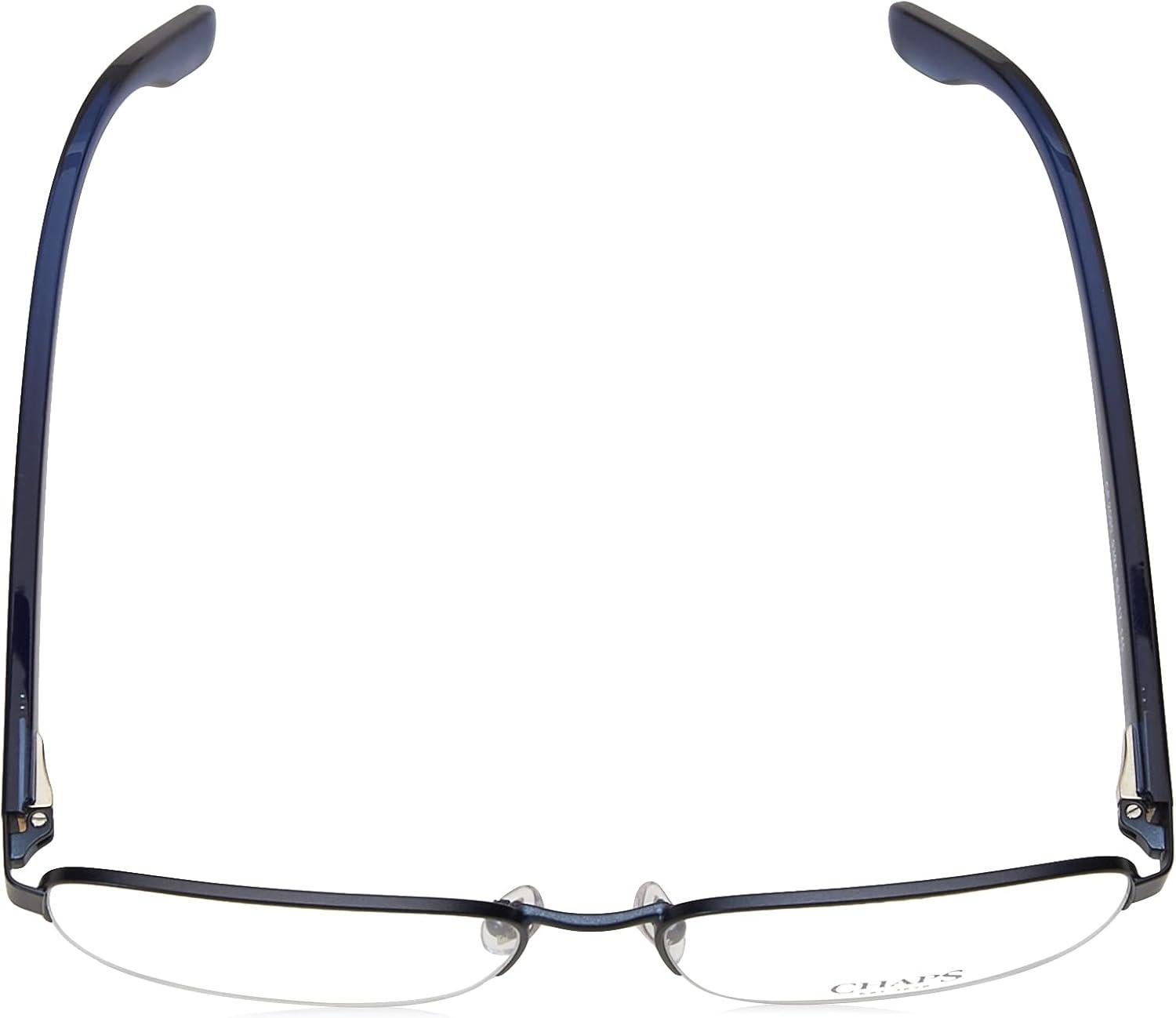 imageChaps Mens Cp2090 Rectangular Prescription Eyewear FramesSemishiny Navy BlueDemo Lens