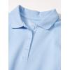 imageChaps Girls School Uniform Short Sleeve Interlock PoloLight Blue