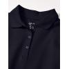 imageChaps Girls School Uniform Short Sleeve Interlock PoloNavy