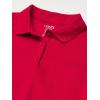 imageChaps Girls School Uniform Short Sleeve Interlock PoloRed