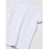 imageChaps Girls School Uniform Short Sleeve Interlock PoloWhite