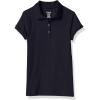 imageChaps Girls School Uniform Short Sleeve Interlock PoloNavy