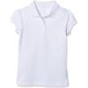 imageChaps Girls School Uniform Short Sleeve Interlock PoloWhite