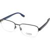 imageChaps Mens Cp2090 Rectangular Prescription Eyewear FramesSemishiny Navy BlueDemo Lens