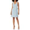 imageChaps Womens Floral FitandFlare DressCol CremeWaikiki BlueMulti