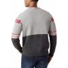 imageChaps Mens Crewneck Family Holiday Christmas Sweater US Alpha Medium Regular Regular Gray