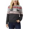 imageChaps Womens Crewneck Family Holiday Christmas Sweater US Alpha Medium Regular Regular Gray