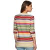 imageChaps Womens Petite Striped Lace Up Textured Sweater Multi Petite XLarge