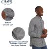 imageChaps Mens Classic Fit Long Sleeve Button Down Stretch Poplin Casual ShirtAmerican Black