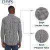imageChaps Mens Classic Fit Long Sleeve Button Down Stretch Poplin Casual ShirtAmerican Black