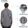 imageChaps Mens Classic Fit Long Sleeve Button Down Stretch Poplin Casual ShirtAsphalt