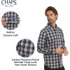 imageChaps Mens Classic Fit Long Sleeve Button Down Stretch Poplin Casual ShirtAsphalt