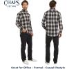 imageChaps Mens Classic Fit Long Sleeve Button Down Stretch Poplin Casual ShirtChestnut