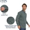imageChaps Mens Classic Fit Long Sleeve Button Down Stretch Poplin Casual ShirtEvergreen