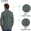 imageChaps Mens Classic Fit Long Sleeve Button Down Stretch Poplin Casual ShirtEvergreen