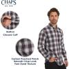 imageChaps Mens Classic Fit Long Sleeve Button Down Stretch Poplin Casual ShirtRhubarb