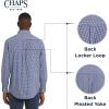 imageChaps Mens Classic Fit Long Sleeve Button Down Stretch Poplin Casual ShirtRoyal Blue