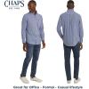 imageChaps Mens Classic Fit Long Sleeve Button Down Stretch Poplin Casual ShirtRoyal Blue