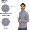 imageChaps Mens Classic Fit Long Sleeve Button Down Stretch Poplin Casual ShirtStellar