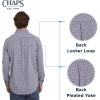 imageChaps Mens Classic Fit Long Sleeve Button Down Stretch Poplin Casual ShirtStellar