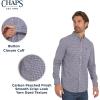 imageChaps Mens Classic Fit Long Sleeve Button Down Stretch Poplin Casual ShirtStellar