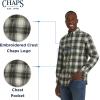 imageChaps Mens Classic Fit Long Sleeve Button Down Stretch Poplin Casual ShirtThyme