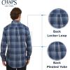 imageChaps Mens Classic Fit Long Sleeve Button Down Stretch Poplin Casual ShirtTwilight