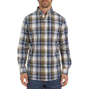 imageChaps Mens Classic Fit Long Sleeve Button Down Stretch Poplin Casual ShirtIvory