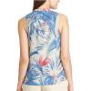 imageChaps Womens Floral Tropical Ruffle Tank Top Multi Medium