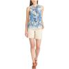imageChaps Womens Floral Tropical Ruffle Tank Top Multi Medium