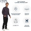 imageChaps Mens Classic Fit Long Sleeve Button Down Stretch Flannel Casual Woven Shirt S2XLBlack Multi