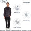 imageChaps Mens Classic Fit Long Sleeve Button Down Stretch Flannel Casual Woven Shirt S2XLBlack Multi