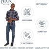 imageChaps Mens Classic Fit Long Sleeve Button Down Stretch Flannel Casual Woven Shirt S2XLBlue Multi