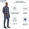 imageChaps Mens Classic Fit Long Sleeve Button Down Stretch Flannel Casual Woven Shirt S2XLBlue Multi